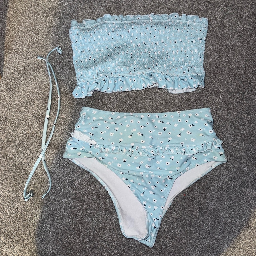 Blue Flower Bikini